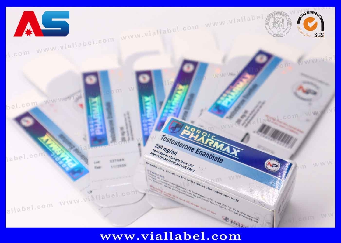 10ml Test Enan Şişeleri için Lüks Lazer & Rezümlü Kağıt Kutusu