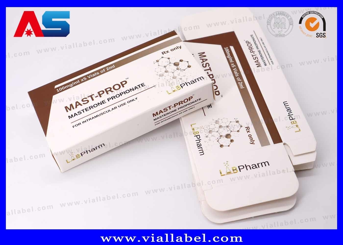 2x2ml şişe için özel peptid depolama kutusu, Premium peptid ambalaj kutusu özel baskı