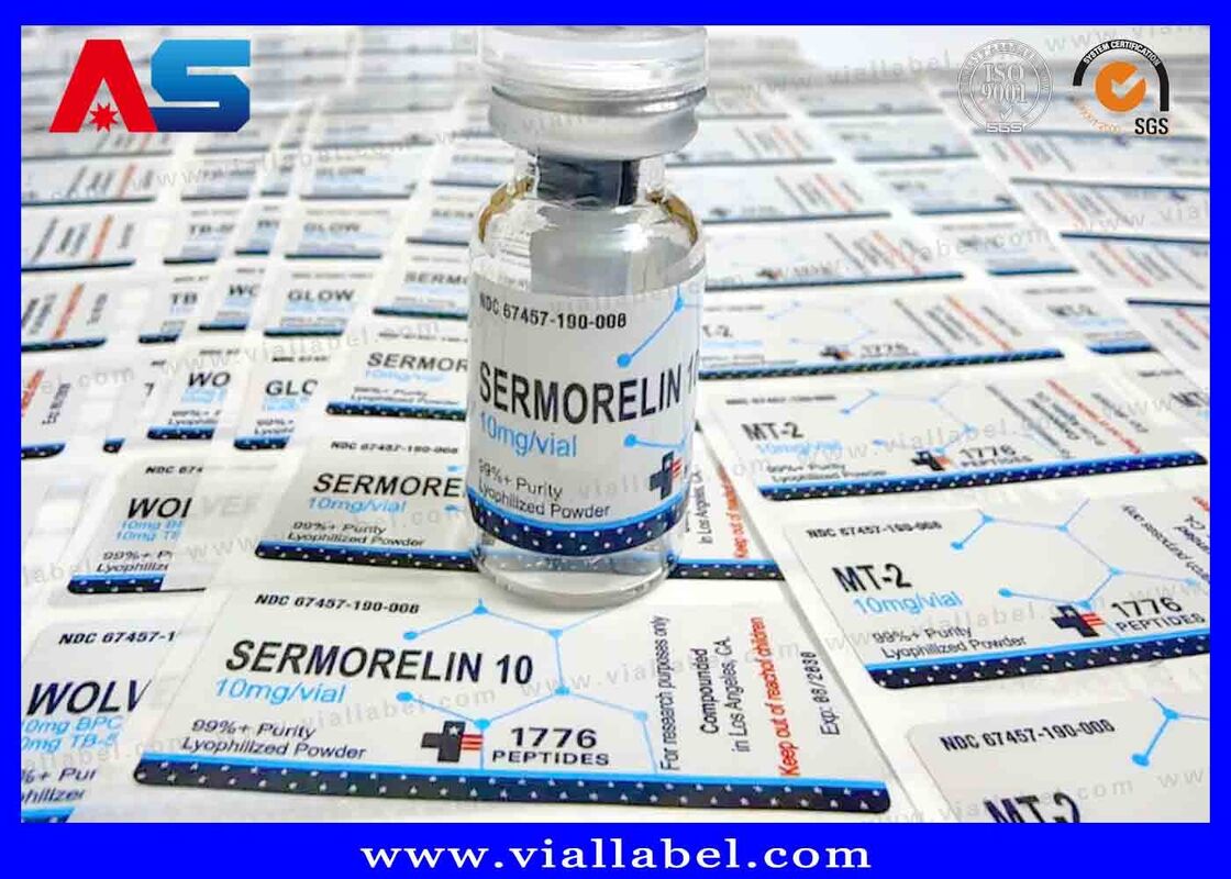 Custom Design Peptide Vial Label Customizable Label Colors for Customized BPC Labeling Solutions