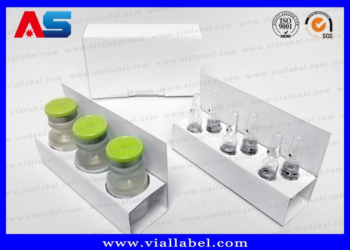 300g Kağıt Şişe Kutu Paketi 2ml Peptidler İçin Cam Şişe Farmasötik Paket Kutusu