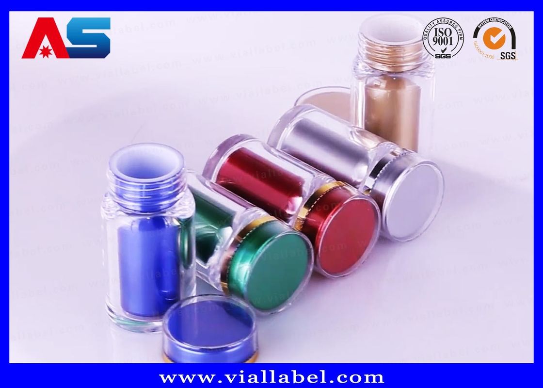 Gümüş Renkli 60ml Plastik Kapsül Şişeleri / Yüksek Dereceli Boş Tıp Şişesi