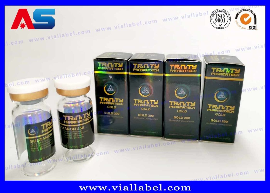 Lazer Hologramı Panton Renk Laboratuvarı Küçük şişe kutuları ve etiketler vücut geliştirme ambalaj kutuları