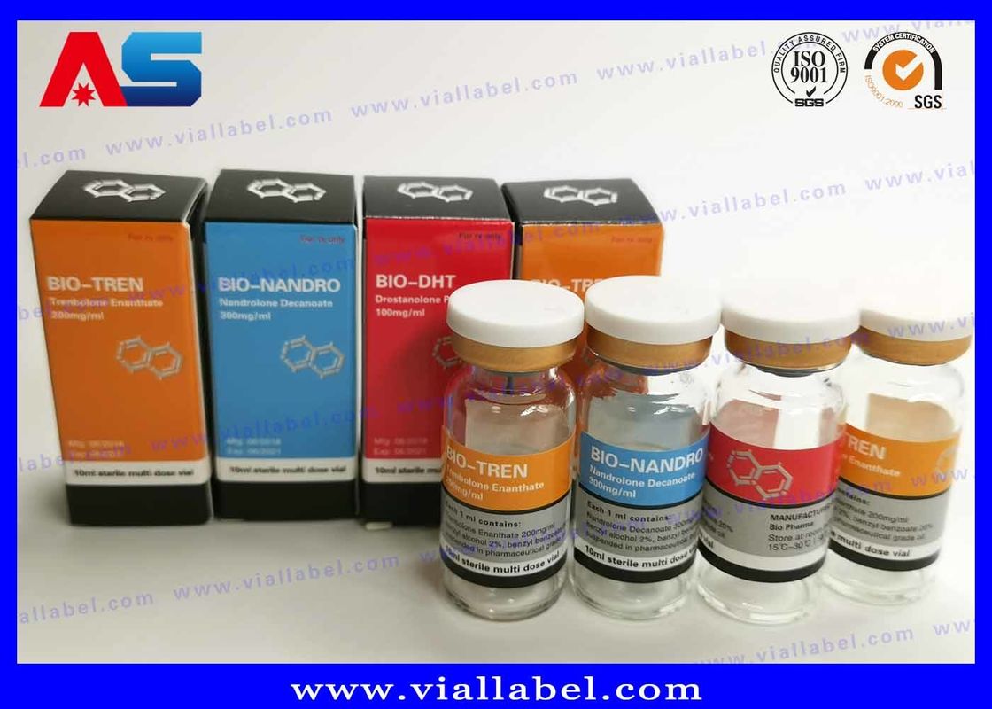 Beden geliştirme Cypionate Farmasötik Şişe Etiketleri 25x60mm 10ml şişe için ISO sertifikalı