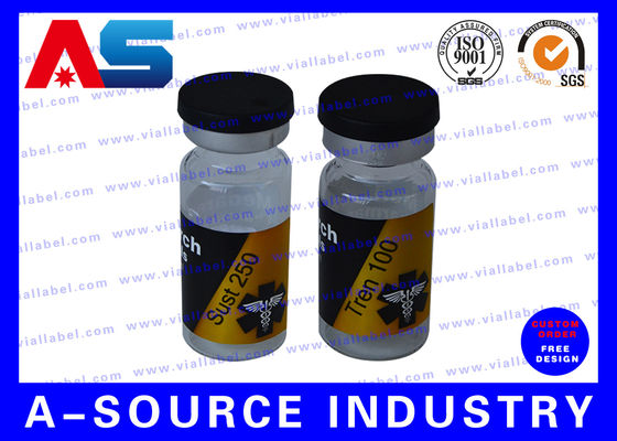 Hologram Yerleşimi 10ml Flakon Peptide Şişe Etiketleri Testosteron Cypionate Peptideler İçin Çıkartmalar Baskı