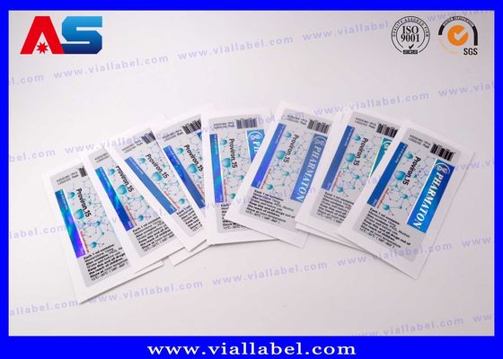 Holografik Baskı Peptid 10ml Şişe Etiketleri Özel Tasarım Özel şişe çıkartmaları