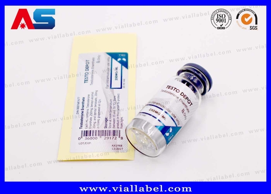 10ml Steril Enjeksiyon Şişeleri İçin Etiketler, Özel Etiket Baskısı Metalik Renkler