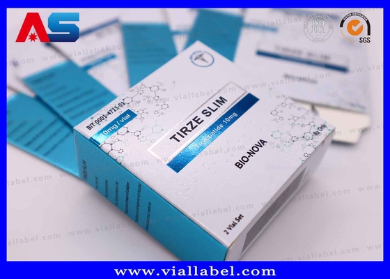 UV Mat Metal Renkler Farmasötik Tirzepatid Kağıt Kutusu Etiket Tepsileri 2 Şişe 2ml