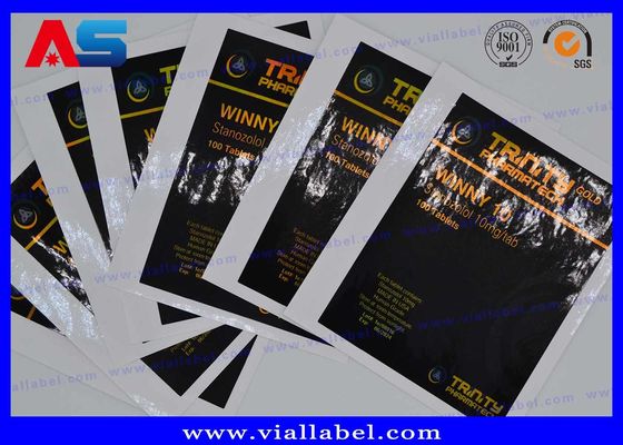 Lazer Hologram Reçetesi CMYK Hap Şişe Etiketi Şişe / Çanta için Etiket